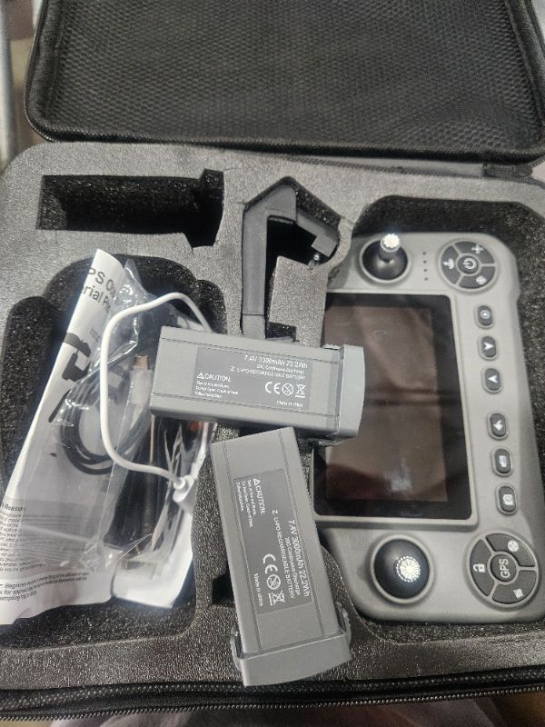 Photo 1 of ** Only remote and batteries as well as some accessories included missing actual drone *** 8K drone with camera for adults, GPS drone with 360° obstacle avoidance, 5G Screen Remote Control, Auto Return, 3 Batteries 75 Min Total, 5000m Flight, 50x Zoom, Br
