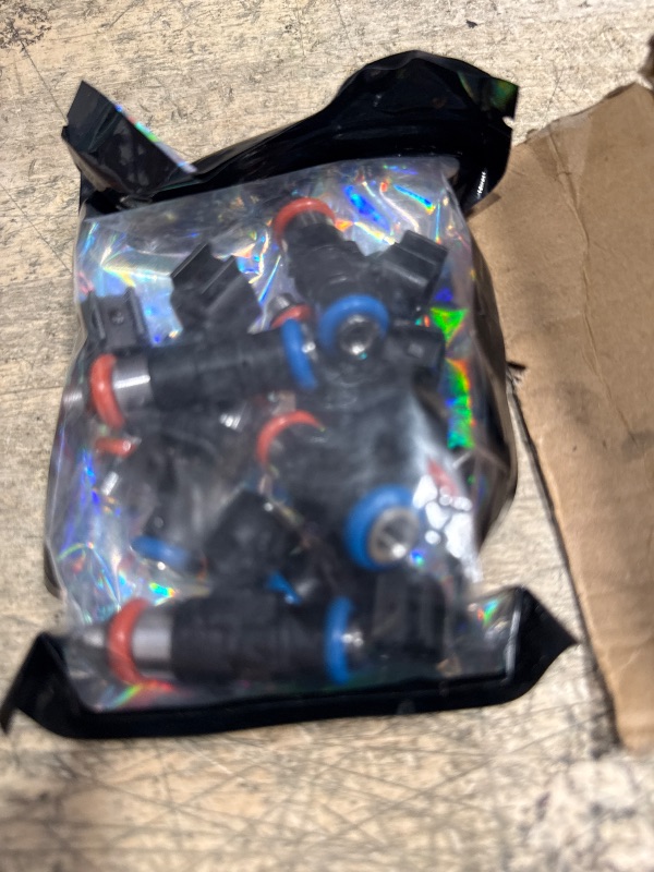 Photo 1 of 0280158051 Fuel Injectors (Set of 8) Compatible with Chevrolet Camaro Corvette Cadillac CTS 6.2L 7.0L V8 (4 Holes) for # 217-2425 832-11220