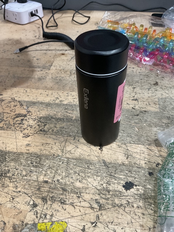 Photo 1 of ?Upgraded?Exllena Small Insulated Water Bottle 8 oz/250ml– Mini Insulated Water Bottle for Hot & Cold Drinks, Perfect Small Water Bottle for Travel, Purse...(Black)