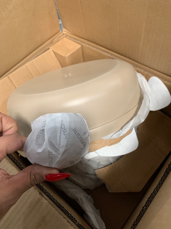 Photo 1 of *************Two pots missing handles*************
SENSARTE Ceramic Nonstick Pots and Pans Set 17pcs, Healthy Induction Cookware Set, Nontoxic Kitchen Cooking Set with Skillets & Saucepans, Stay-cool Handles, PFAS PTFE PFOA PFOS Free,Taupe