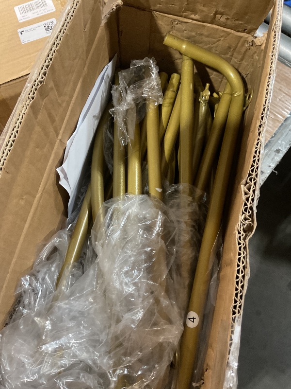 Photo 1 of **FOR PARTS, SOME ARE DENTED**
KBCLN Metal Arch Backdrop Stand, Set of 3 (6/6.6/7.2 ft) Wedding Arched Frame with 12 Ground Nails,Gold Metal Arch Backdrop Stand for Wedding Ceremony Baby Shower Birthday Party Decor(6/6.6/7.2FT)