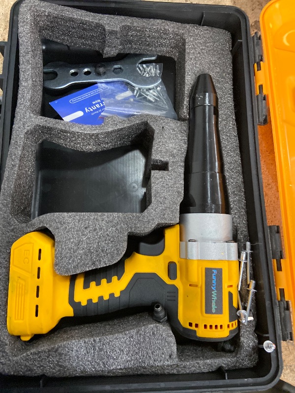 Photo 1 of ****** parts only *******Funnywhale Cordless Rivet Gun Compatible with Dewalt 20V Max Battery(No Battery) Electric Rivet Gun, Brushless Pop Rivet Gun Tool for Rivets 1/8", 5/32", 3/16"