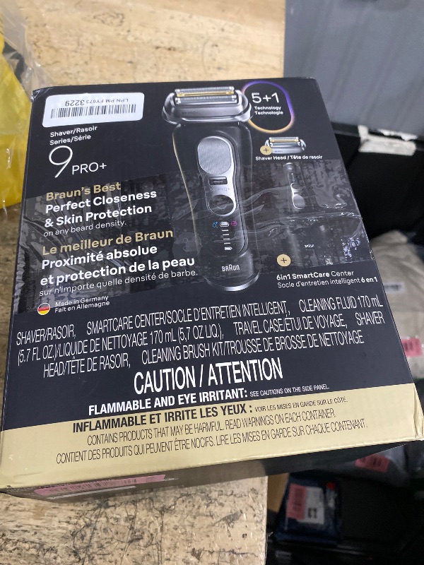 Photo 1 of **************shaver is missing****************
Braun Series 9 PRO+ Electric Shaver, Pro SensoAdapt, 6in1 SmartCare Center, Wet & Dry Razor, 9660CCPS, Black