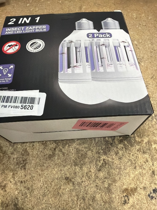 Photo 1 of [2-Pack] BANPESTT Bug Zapper Light Bulb 2-in-1 Indoor Mosquito Zapper Gnat Trap- Electric Fly Insect Killer&Bug Catcher for Home Backyard Patio