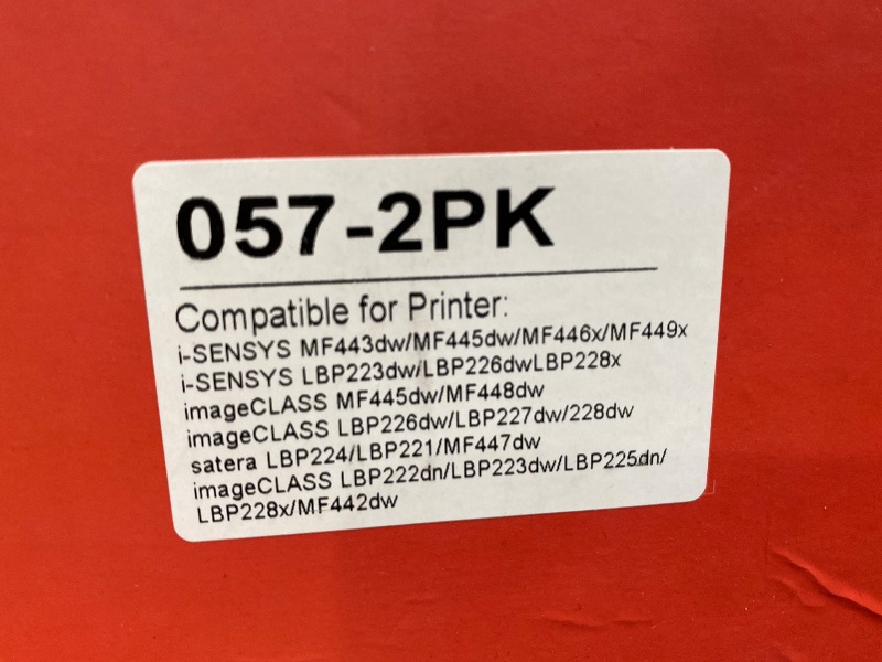 Photo 1 of 057 Toner Cartridge Replacement for Canon 057 057H CRG057 Compatible with imageCLASS MF453dw MF455dw MF445dw LBP236dw MF451dw MF440 MF450 Printer Ink (Black, 2-Pack)