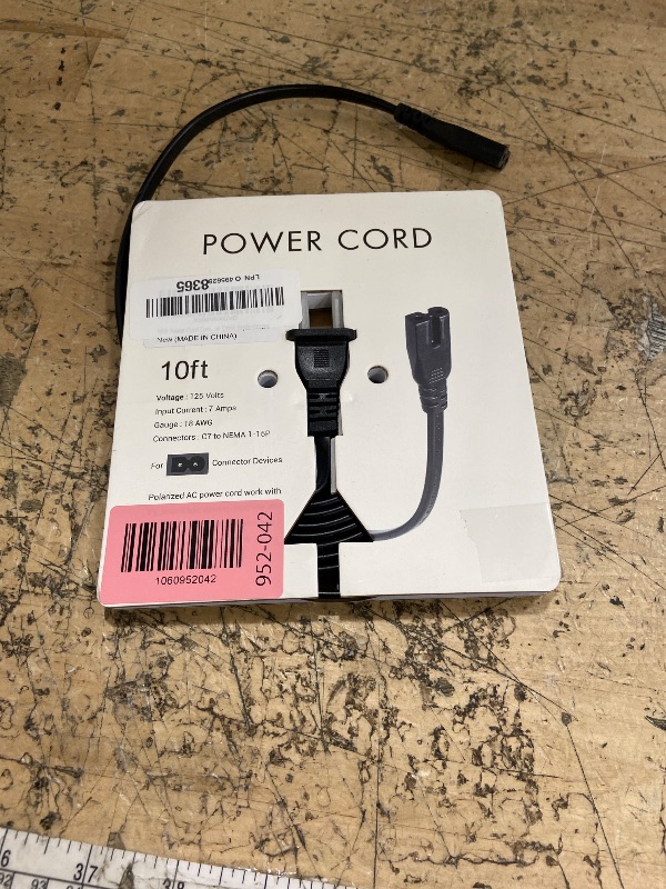 Photo 1 of 10 ft Power Cord Compatible with Singer, Brother, Baby-Lock, White, Viking, Pfaff Sewing Machine Power Cable Replacement