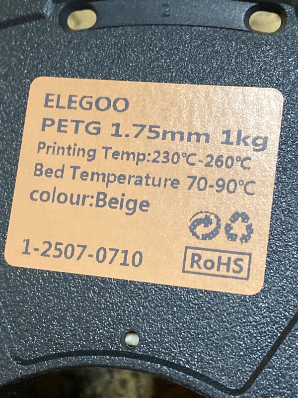 Photo 1 of (only one spool)(see images) ELEGOO PLA Plus Filament 1.75mm White 2KG, PLA+ Tougher and Stronger 3D Printer Filament Dimensional Accuracy +/- 0.02mm, 2 Pcs 1kg Spool(2.2lbs) Fits for Most FDM 3D Printers