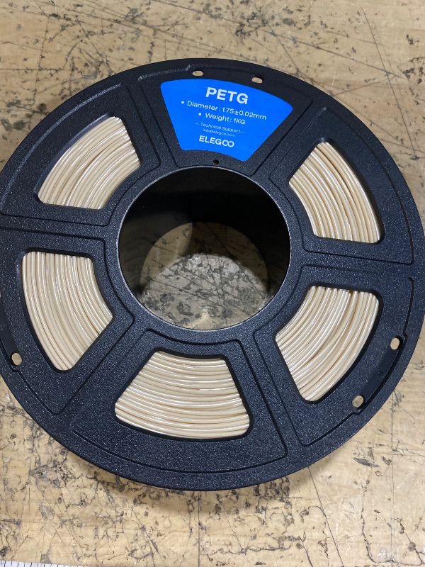 Photo 1 of (only one spool)(see images) ELEGOO PLA Plus Filament 1.75mm White 2KG, PLA+ Tougher and Stronger 3D Printer Filament Dimensional Accuracy +/- 0.02mm, 2 Pcs 1kg Spool(2.2lbs) Fits for Most FDM 3D Printers