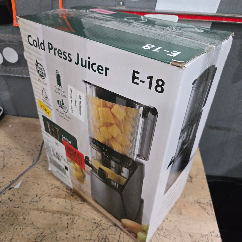 Photo 1 of ** FACTORY SEALED**EanOruus Juicer Machines, 3-in-1 Cold Press Juicer with 6.5" Extra Large Chute, 100oz Large Capacity, AC Motor, Makes Juice, Nut Milk & Sorbet, Premium Gray