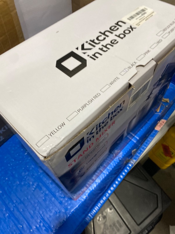 Photo 1 of ***DAMAGED - SEE NOTES/PICTURES*** Accessories only - Kitchen in the box Stand Mixer,3.2Qt Small Electric Food Mixer,6 Speeds Portable Lightweight Kitchen Mixer for Daily Use with Egg Whisk,Dough Hook,Flat Beater (Black)