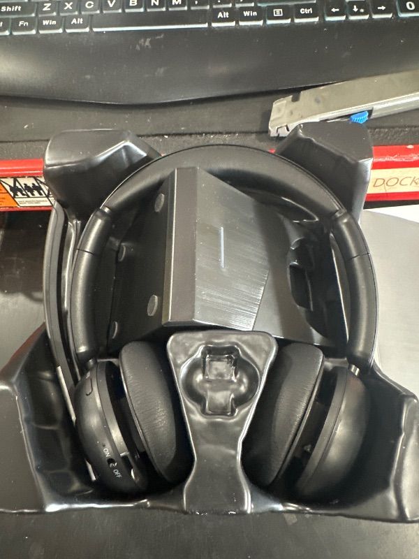 Photo 1 of (2025 Upgraded) Wireless Headset with Mic for Work, Bluetooth Headset with Noise Canceling Microphone with Dongle, Charging Base & Mic Mute, Wireless Headphones for Work from Home/PC/Computer