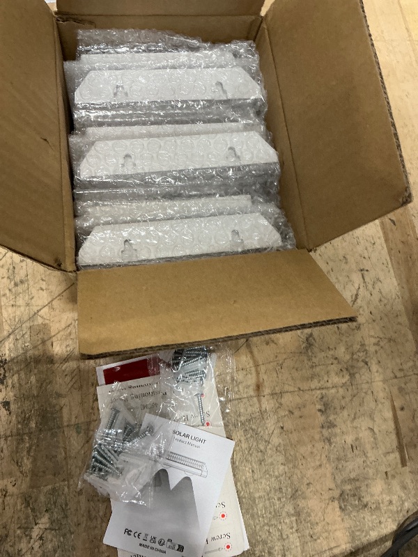 Photo 1 of 12 Pack Solar Fence Lights Outdoor Waterproof LED - 3000/4000/6000K 3 Mode, IP65 Waterproof Fence Lights Solar Powered, Solar Wall Lights for Outside, Backyard/Step/Patio/Deck Fence/Stair Railings