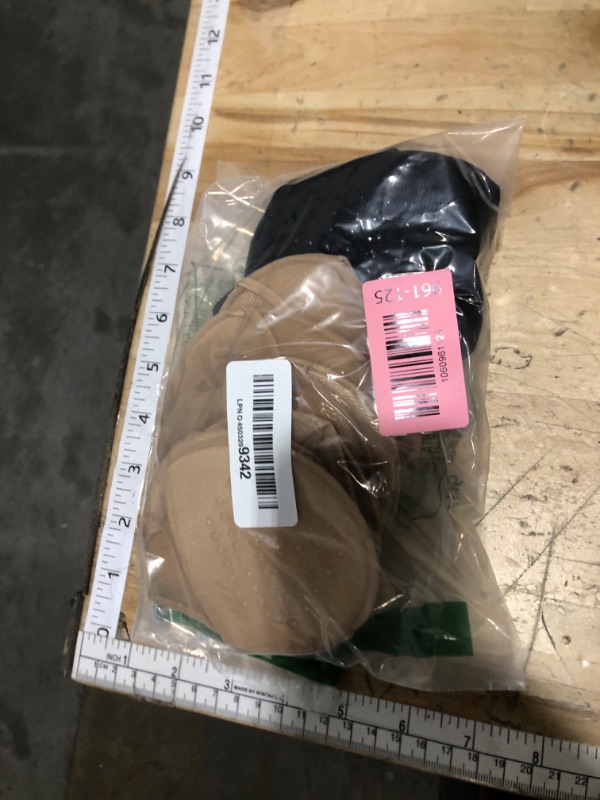 Photo 1 of 10 Pairs Women's Toe Topper Socks with Padding Pads Covers Forefoot Pads Cushions Half Socks Non Skid Reusable Protectors (Nude, Black)