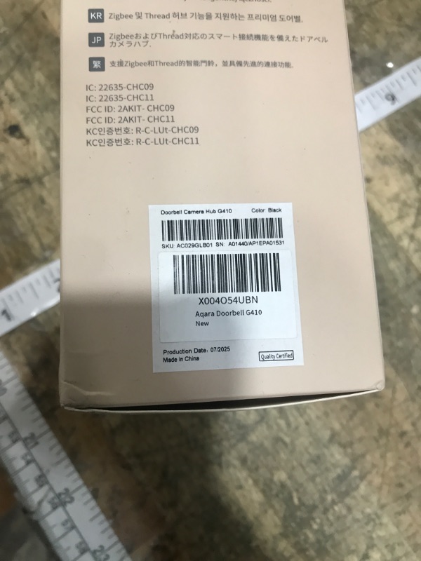 Photo 1 of **FACTORY SEALED** Aqara Smart Doorbell Camera G410 with Chime, 2K, HomeKit Secure Video, 2-Way Audio, Built-in Matter Hub, Wireless/Wired, Supports Apple Home, Alexa, Google, Home Assistant, 2.4G/5GHz Wi-Fi, Black