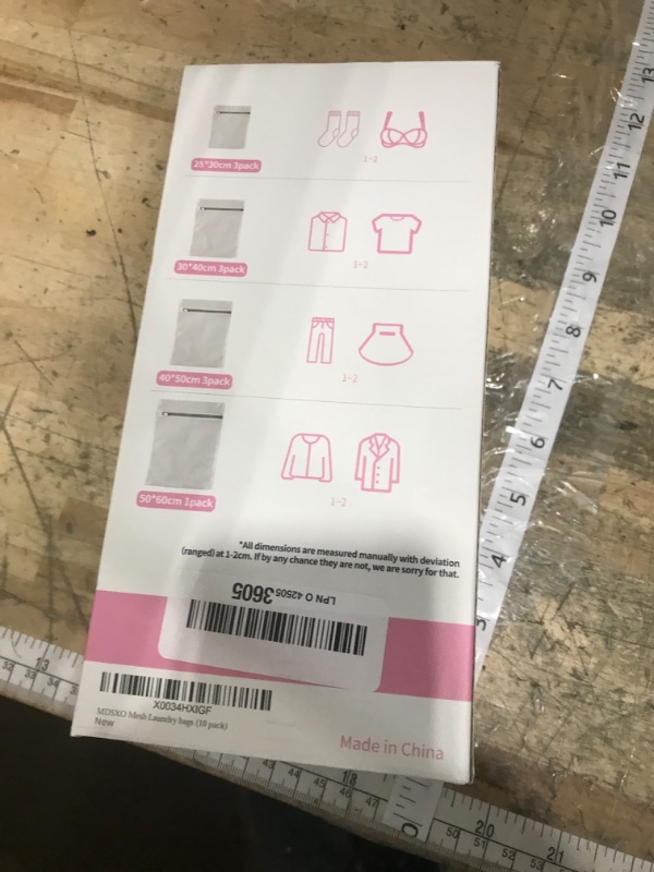 Photo 1 of 10 Pack Mesh Laundry Bags for Delicates with Non Rust Zipper- MDSXO White Laundry Bags Mesh Wash Bags, Easy Fit Bra, Sock,Lingerie,Sneaker,Baby Laundry for Washing Machine Travel Storage[1XL/3L/3M/3S]