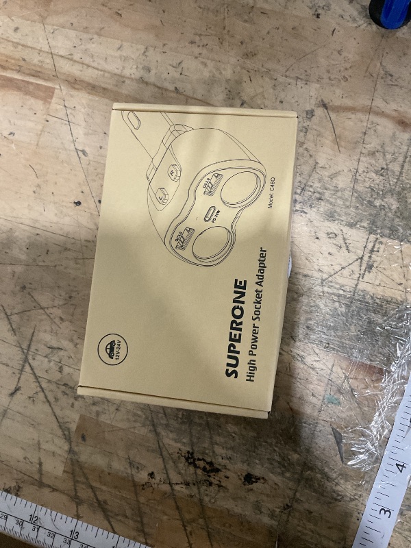 Photo 1 of [2025 Upgraded] Cigarette Lighter Splitter, SUPERONE 180W 2-Socket Cigarette Lighter Adapter with Dual QC3.0 and 20W PD USB C Car Charger Splitter for GPS/Dash Cam/Laptop/iPad/iPhone 17/16/15/14/13/12