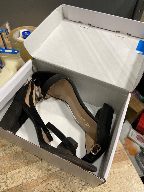 Photo 1 of ***DIRTY*** DREAM PAIRS Women's Chunk Low Heel Pump Sandals,Size 9,Black/Nubuck,CHUNK