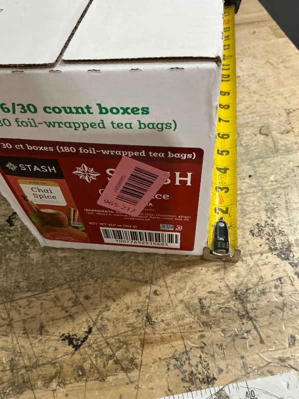 Photo 1 of (6) boxes of Stash Chai Spice Black Tea 30-Bag Box