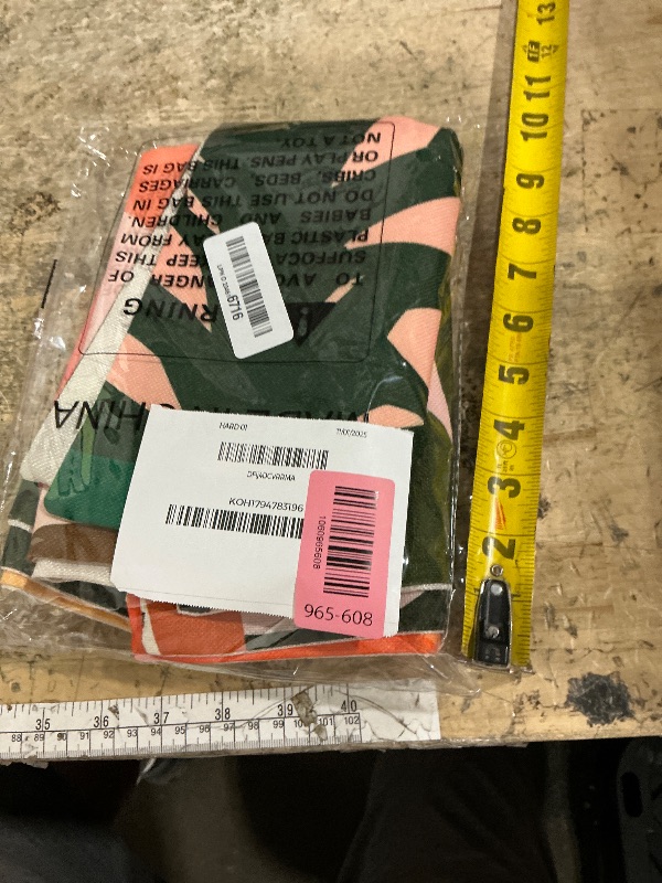 Photo 1 of ***PHOTO FOR ITEM REFERENCE/ COLORS DIFFER **** ZHOUYETAK Tropical Leaf Pillow Covers 18X18 Inch Set Of 2, Colorful Leaf Outdoor Decorative Abstract