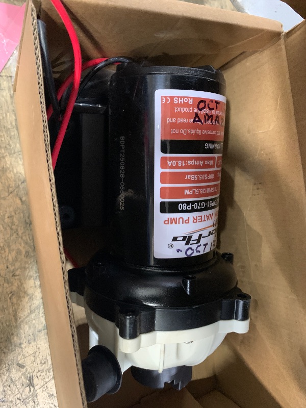 Photo 1 of [Upgraded Version] 51-Series RV Water Pump,7.0GPM 70PSI 12V Fresh Water Pump with Heavy Duty Pressure Switch & Strainer for RV, Marine, Yacht, Caravan, Camper (51-7.0-70PSI)