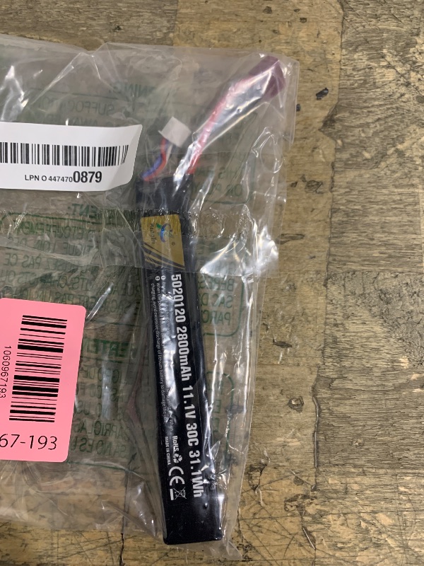 Photo 1 of 11.1V 2800mAh Airsoft Stick T Plug LiPo Battery 3S 30C Pack for Airsoft Guns AK47,MP5K,MP5,Scar,M249,AUG,AEG