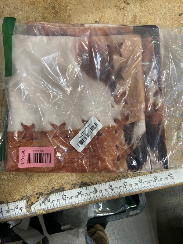 Photo 1 of 2Pcs of (Not Real)Cowhide Pillow Covers 20"x20",Cow Fur Print Decorative Square Pillow Cases,Western Home Decor Throw Pillow Covers,Cowboy Cushion Covers Farmhouse Cow Decor Pillow Insert,Brown White