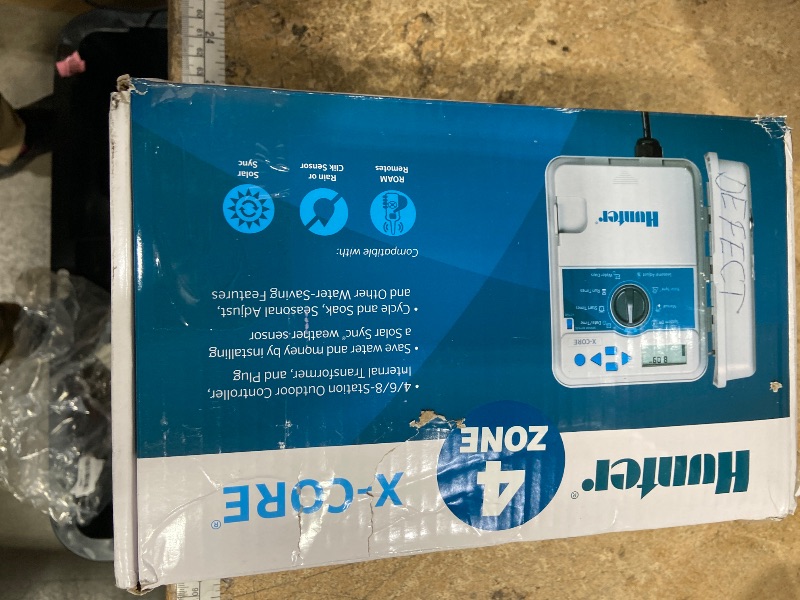 Photo 1 of **USED**Hunter X-Core XC400 4 Zone Outdoor Sprinkler Controller, Weather-Resistant Irrigation Timer for Lawn and Garden, Easy Install, Automatic Watering System