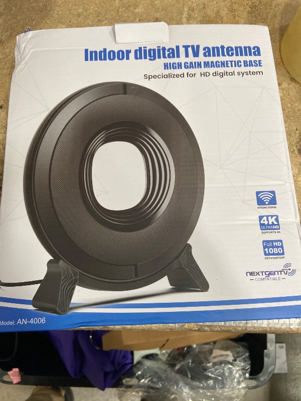 Photo 1 of 2025 TV Antenna Indoor for Local Channels, Antenna for Smart TV 360° Reception,Digital Antenna for Long Range Reception and All Smart/Old TVs, Supports 4K 1080P HD VHF UHF