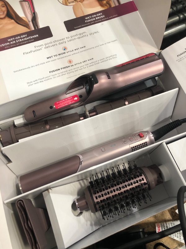 Photo 1 of ***(PARTS ONLY)***Shark FlexFusion Hair Straightener & Powerful Hair Dryer with Fusion Hair Brush, Ceramic Air Styler with Auto-Wrap Curlers & Concentrator, Ceramic Plates, Cosmic Blush HD641S