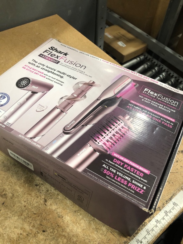 Photo 1 of ***(PARTS ONLY)***Shark FlexFusion Hair Straightener & Powerful Hair Dryer with Fusion Hair Brush, Ceramic Air Styler with Auto-Wrap Curlers & Concentrator, Ceramic Plates, Cosmic Blush HD641S