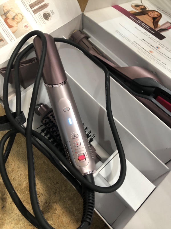 Photo 1 of ***(PARTS ONLY)***Shark FlexFusion Hair Straightener & Powerful Hair Dryer with Fusion Hair Brush, Ceramic Air Styler with Auto-Wrap Curlers & Concentrator, Ceramic Plates, Cosmic Blush HD641S