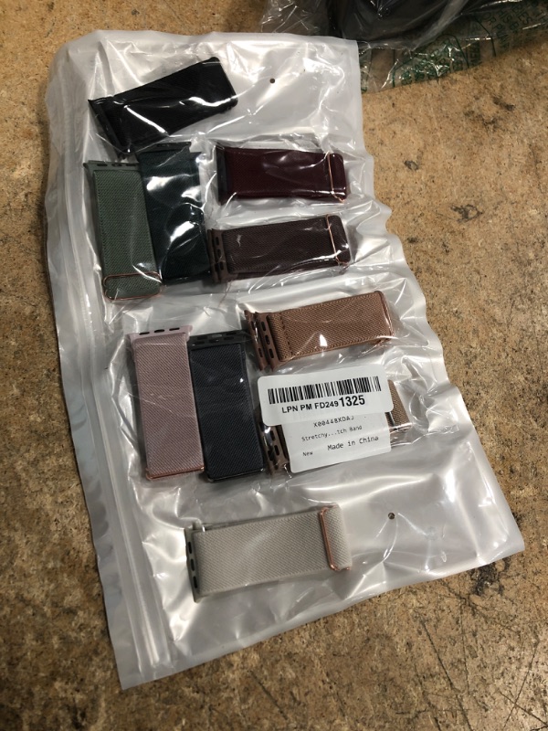 Photo 1 of 10 Pack Stretchy Bands Compatible with Apple Watch Band 40mm 38mm 41mm 42mm 44mm 45mm 46mm 49mm Women Men, Water-Resistant Solo Loop Elastic Sport Straps for iWatch Series 11 10 9 8 7 6 5 4 3 SE Ultra