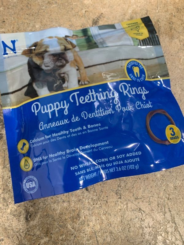 Photo 1 of  3/26 N-Bone 3-Rings Puppy Teething Ring, Chicken Flavor