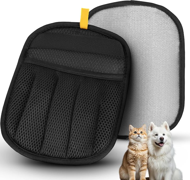 Photo 1 of ***STOCK PHOTO FOR REFERENCE ONLY***Magic Brush Pet Hair Removal, Upgrated Pet Hair Remover Gloves for Cats Dogs, Efficient Grooming Gloves Brush for Couch, Furniture, Sofa, Clothing, Reusable Pet Hair Removal Tools,1PCS