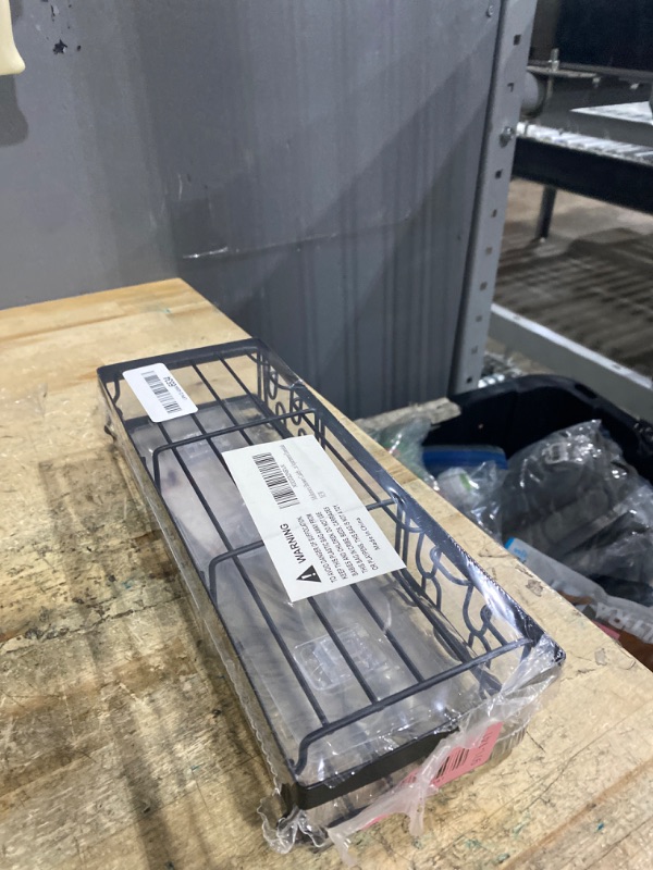 Photo 1 of (1 SHELF ONLY) Moforoco Shower Caddy Shelf Organizer Rack, Self Adhesive Black Bathroom Shelves Basket, Home Farmhouse Wall Inside Organization and Storage Decor Rv Accessories, First Camper Apartment Essentials