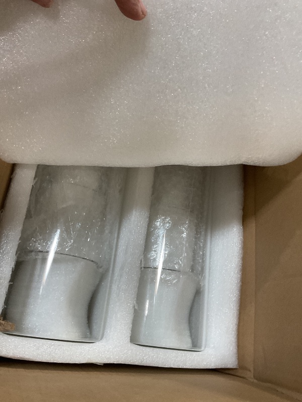 Photo 1 of  Thick Glass Cylinder Vases 4,6,9,12 Inch Tall Clear Flower Vase Hurricane Floating Candle Holder for Table Centerpiece Wedding Home Decor