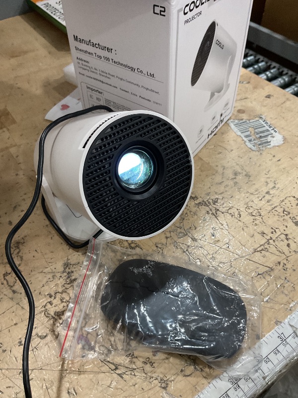 Photo 1 of [Built-in Apps & 2025 Upgraded] Mini Projector Support 4K 1080P Auto Keystone 270° Rotatable with WiFi 6 and Bluetooth 5.4, Projector Portable Compatibile with HDMI/TV Stick/Memory Stick/Laptop-White