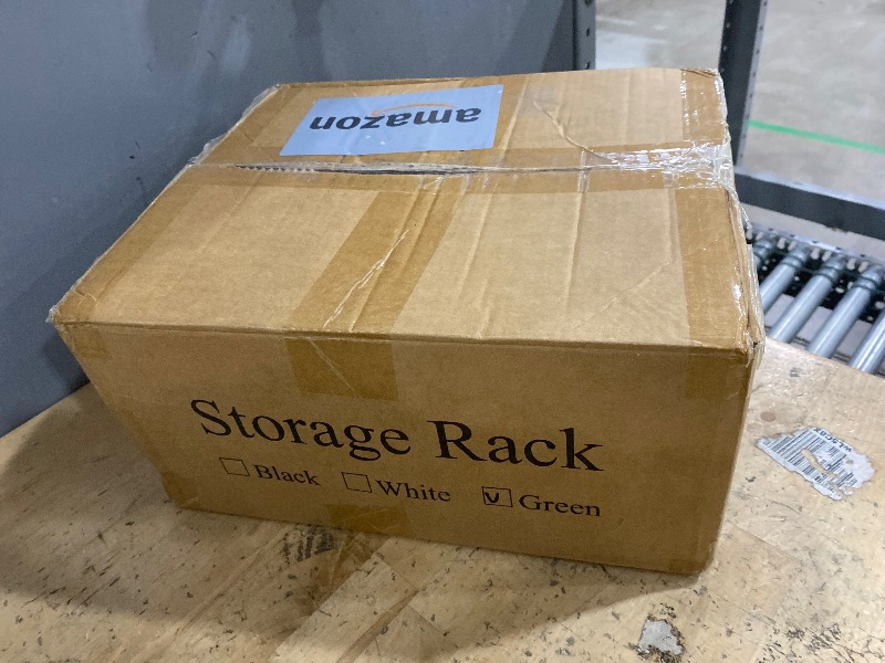 Photo 1 of ***(PARTS ONLY/ MINOR DAMAGE/ MISSING PARTS/ NON FUNCTIONAL)***SAYZH Fruit Vegetable Basket for Kitchen, Rotating Storage Rack, 5 Tier Rolling Cart with top lid, Large Metal Wire Basket for for Potato Onion Snack, Green