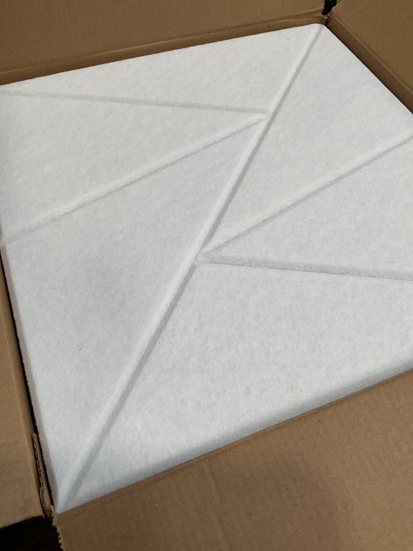 Photo 1 of 22 pack Acoustic Panels With Self-Adhesive, 12"X 12"X 0.4"Sound Proof Foam Panels, Sound Panels High Density, Soundproof Wall Panels for Home Studio Office-White
