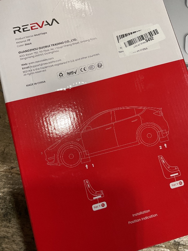 Photo 1 of ***UNKNOWN DAMAGES*** REEVAA 2025 Tesla New Model Y Juniper Accessories - Mud Flaps [Protect Paint, No Drilling Required] All-Weather Mud Guard Body Kits for Model Y Juniper 2025-2026, Black (Set of 4)