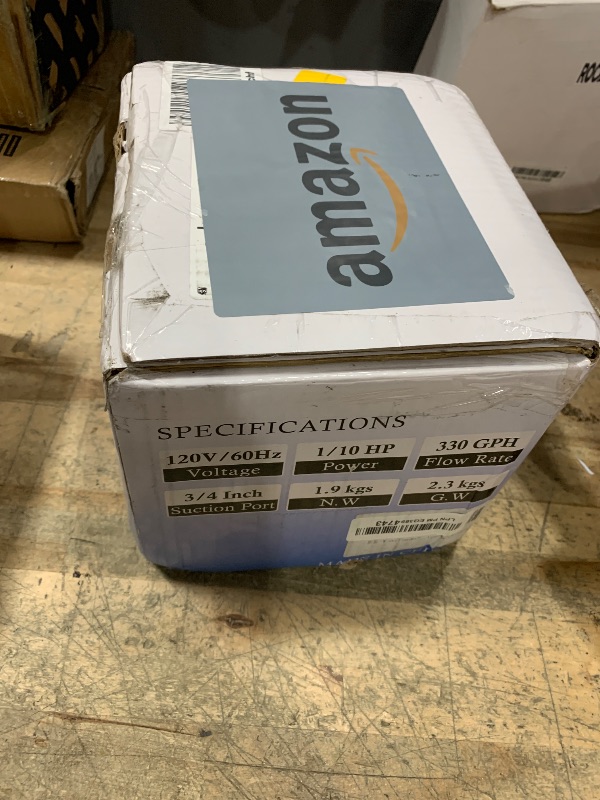 Photo 1 of 120V Electric Water Pump - 330 GPH Utility Pump, 1/10 HP for Rain Barrel, Garden Hose, Ponds, Pools, Aquariums, Hot Tubs