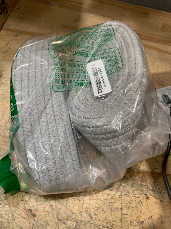 Photo 1 of ?2 Pack?ABenkle Small Woven Baskets, Tiny Oval Shallow Storage Baskets, Mini Cotton Rope Empty Decorative Basket, Boho Little Organizer Bins for Bathroom, Cat Dog Toy Gifts Baskets