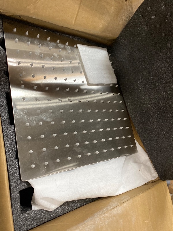 Photo 1 of **UNTESTED UNKNOWN DMAAGES POSSIBLY FOR PARTS** Lavatrum Shower Faucet Set - 12 inches Rain Shower System with 6 Function Handheld Shower Head Rough in Pressure Balance Valve Kit - Stainless Steel Bathroom Shower Kit Complete Brushed Nickel