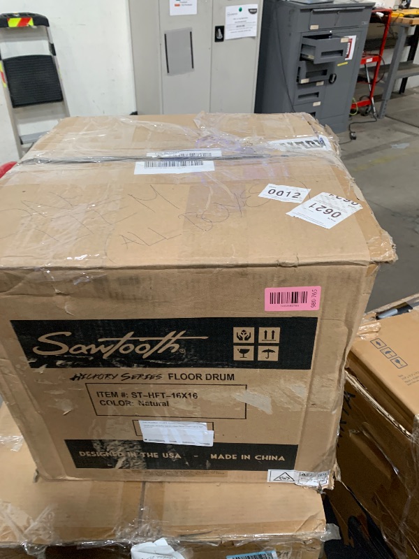 Photo 1 of ***DRUM ONLY***Sawtooth Hickory Series Floor Tom Drum 16" x 16", Natural Gloss (ST-HFT-16x16)