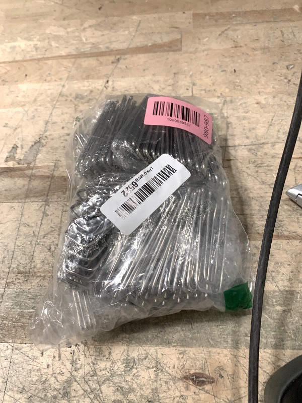 Photo 1 of 100 Pcs Stainless Steel Curtain Pleat Hook, Dveda Drapery Hooks Traverse Pleater, Curtain Pleater Tape Hooks, 4 Prongs Pinch Pleat Clips Hooks for Window Door Bathroom Curtain