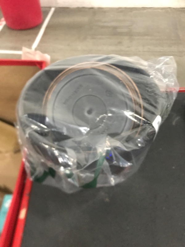 Photo 1 of 10 Inch Planters Plant Pots Indoor Outdoor, 4 Pack Plastic Flower Pot for Indoor Plants with Drainage Holes & Trays, Resin Decorative Container Sets with Saucer for House Garden Copper