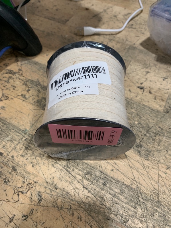 Photo 1 of 1/4 Inch Natural White Cotton Herringbone Webbing Tape - 100 Yards Bulk Roll for Gift Wrapping, Tags, Bias Binding, Sewing, Book Binding, Handles for DIY Crafts, Clothing & Packaging