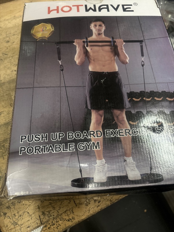 Photo 1 of **Parts Only** HOTWAVE Portable Exercise Equipment with 18 Gym Accessories.20 in 1 Push Up Board Fitness,Resistance Bands with Ab Roller Wheel,Full Body Workout at Home