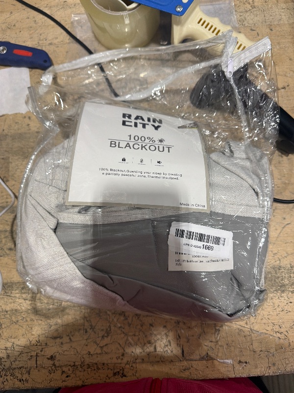 Photo 1 of 132 Inch Blackout Curtains Panels Set,Linen Textured Custom Curtains High Ceiling to Floor Rod Pocket Back Tab Farmhouse Dark Out Window Drapes for Living Room 11ft Length,Natural Birch/Ivory