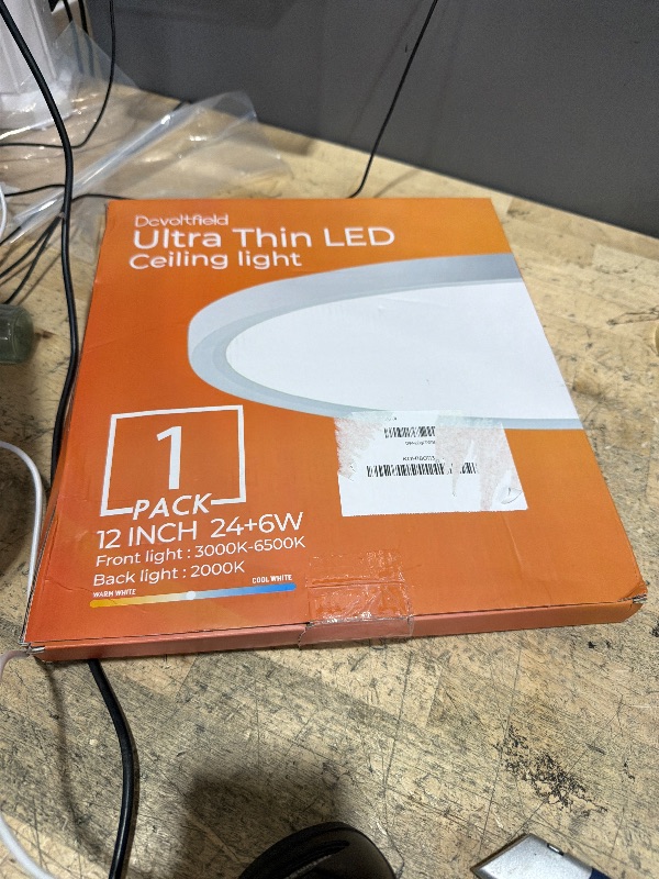 Photo 1 of 12 Inch LED Flush Mount Ceiling Light Fixture with Remote Control, Dimmable 2000K Warm Night Light for Bedroom, 24W 3000K-6500K Color Adjustable Ceiling Lamp for Living Room, Hallway, Memory Function